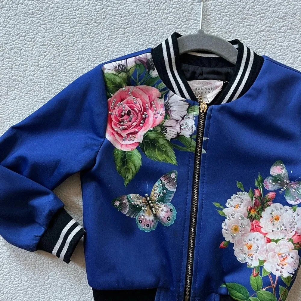 Hannah Banana size 4 butterfly bomber jacket - Picture 5 of 5